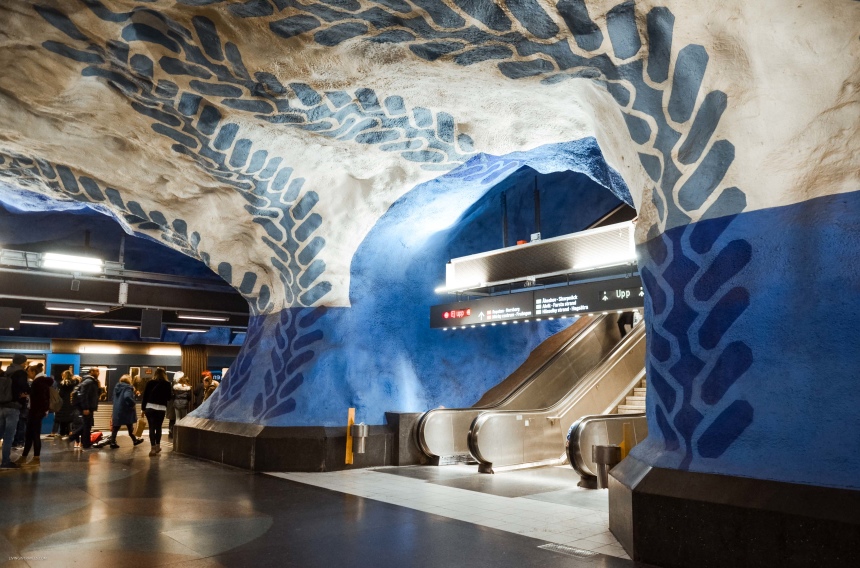 Арт-тур по метро Стокгольма: самые красивые станции (4)