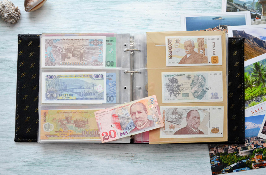 Сокровища путешественников: коллекция банкнот и монет из разных стран мира (4)